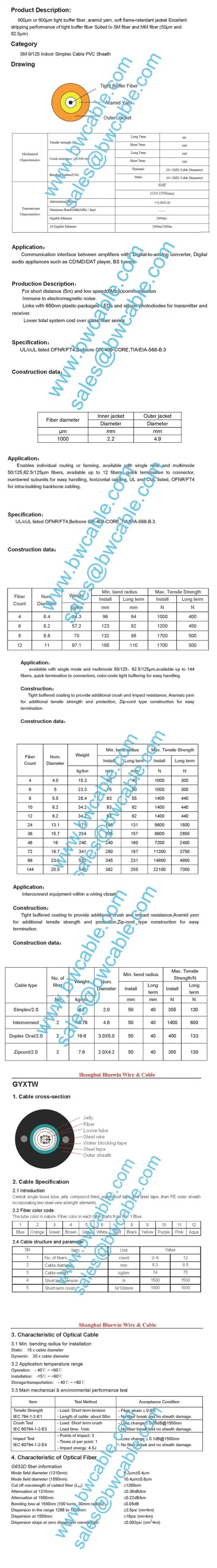 Fiber Optic Cable 4c Fiber Optic Cable 50/125um Fiber Optic Cable 50um Fiber Optic Cable 62.5/125um Fiber Optic Cable Assemblies